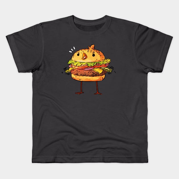 Birdger Kids T-Shirt by Extra Ordinary Comics